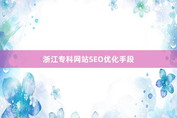 浙江专科网站SEO优化手段